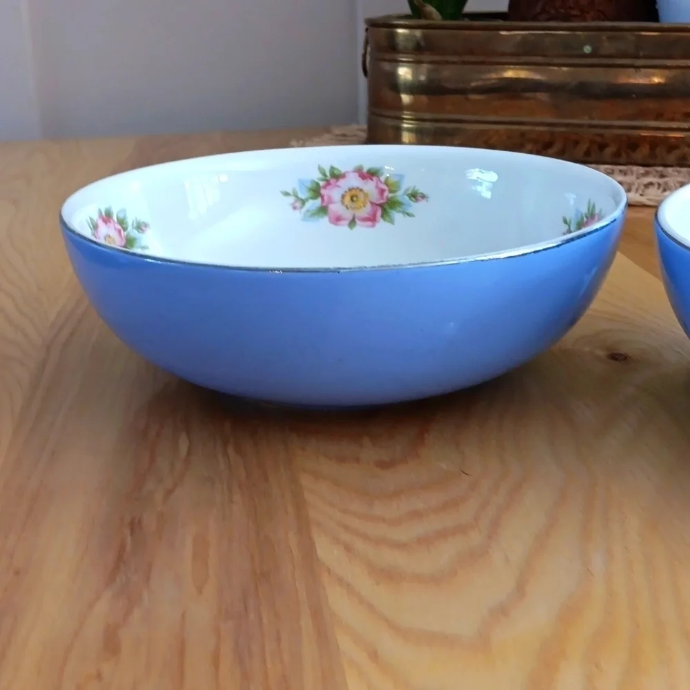 Hall's Superior Quality Kitchenware Serving Dishes Blue Morning Glory